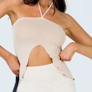 Tan Halter Top
